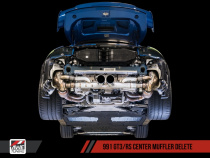 Porsche 991 GT3/RS Ersättningsrör Centerljuddämpare AWE Tuning